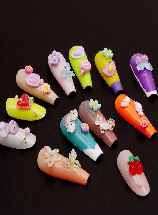 TAMHOO Pack of 250pcs Cute & Sweet 3D Nail Charms for Acrylic Nails, Perfect for Nail Art Decorations & DIY Accessories(Style G) - Image 4